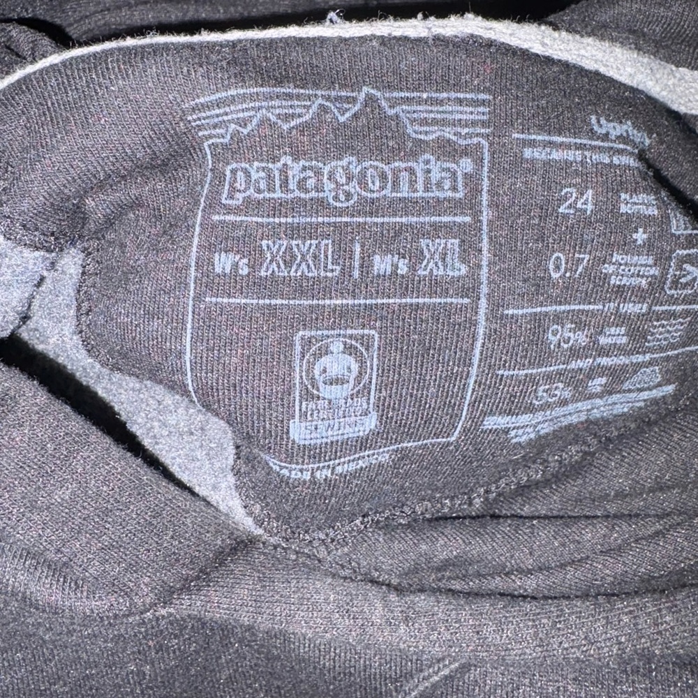 Patagonia Black Hoodie with Multicolor Stripes - Picture 3 of 3
